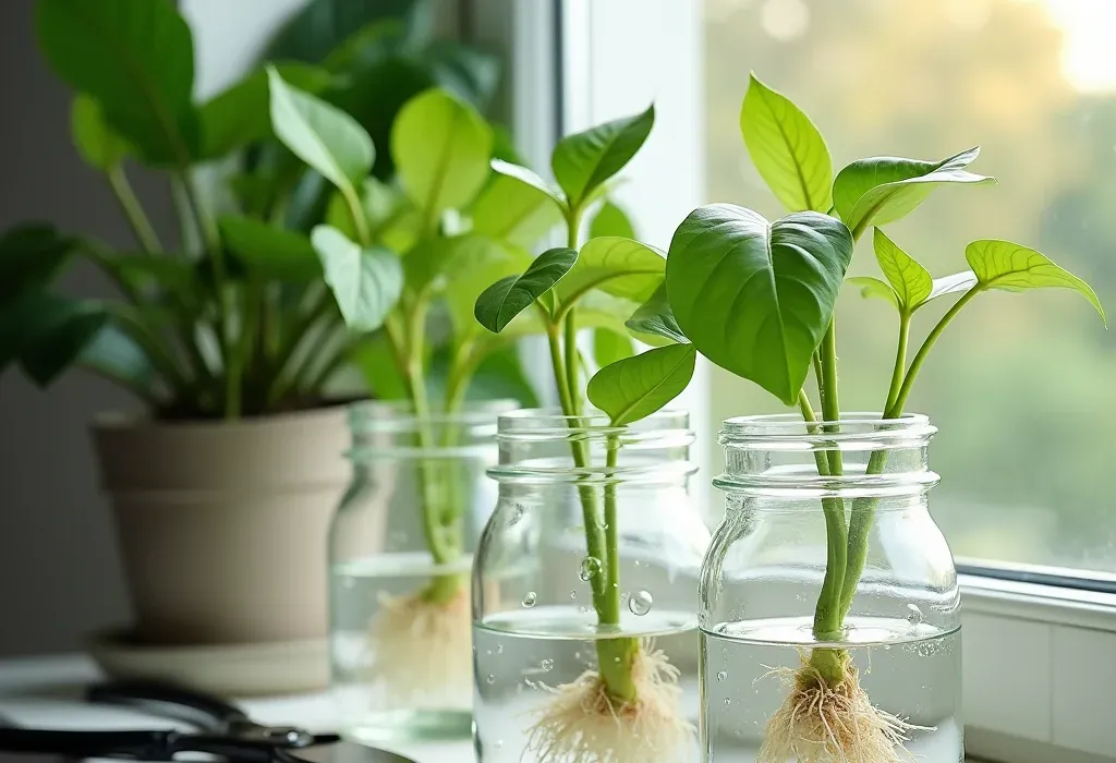 Stecklinge im Wasser bewurzeln: Anleitung und Tipps